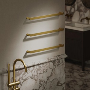 Stainless Steel Bathroom <b>Towel</b> Holder Dual <b>Rail</b> Wall Mounted Metal Rack - Product Image 6