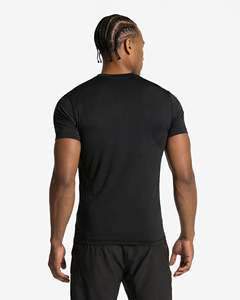 Camiseta de levantamiento de pesas personalizada de poliéster y spandex, que absorbe la humedad, para gimnasio, fitness, entrenamiento, elástica, de secado rápido, al por mayor - Product Image 2