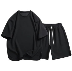 Reasonable Price Streetwear Summer <b>Set</b> for Men Stylish Breathable Solid Patten Low MOQ Men Summer <b>Set</b> Bulk quantity low MOQ - Product Image 6
