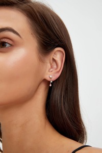 Pendientes de Oro de 14K con Diamantes Cultivados en Laboratorio de 0.40ct, Cadena con Eslabones, Cuentas Flotantes, Forma de Marquesa y Pera, Joyería de Lujo, Regalo para Mujer - Product Image 4