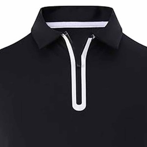 Camiseta Polo Lacoste Negra Personalizada al por Mayor con Diseño OEM para Hombre, Camiseta de Golf de Manga Corta, Cargada por Dress Sports - Product Image 2
