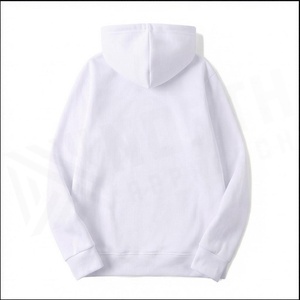 North Approach Hoodie <b>Men</b> White Cotton French Terry Casual Hooded Sweatshirt Front Pocket Regular Fit Autumn Wear - Product Image 2