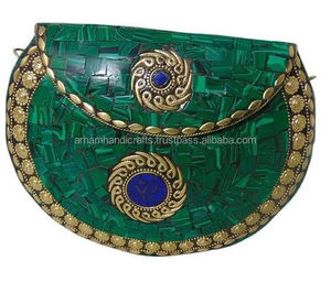 Handmade Designer Metal Mosaic <b>Ladies</b> Clutch <b>Bag</b> for Women <b>Messenger</b> Handbag at Wholesale Price by LUXURY CRAFTS - Product Image 3