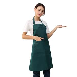 Cotton Reusable Dirt-proof Waterproof Sleeveless <b>Aprons</b> for Unisex Adult Large <b>Pockets</b> Solid Color Adjustable for Cooking - Product Image 5