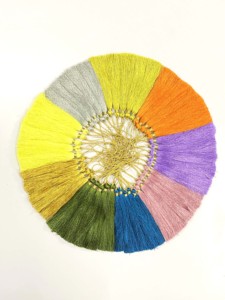 Manta de muselina con borlas bordadas al por mayor, 100% poliéster, decorativa para marcapáginas, cadenas corporales, teléfonos móviles y cortinas. - Product Image 2