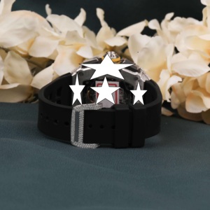 Montre de luxe unisexe en acier inoxydable, cadran analogique, mouvement mécanique, bracelet en silicone, cristal saphir, lumineuse, pliable - Product Image 5