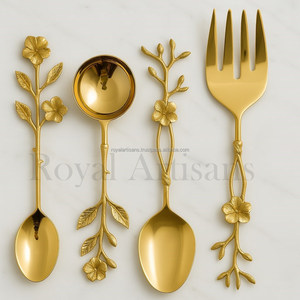 Juego de cubiertos de acero inoxidable de 4 piezas de alta calidad, cubiertos aptos para alimentos, vajilla, utensilios de cocina, regalo de fábrica, precio al por mayor - Product Image 1