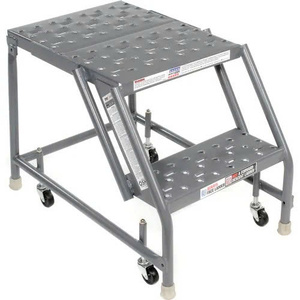 2 Step Rolling <b>Ladder</b> Without Handrail for Logistics and Picking Vietnam Manufacturer ISO Sedex Certified High Load Sale - Product Image 1