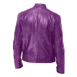 Men's <b>Slim</b> <b>Fit</b> Sheep Skin Leather <b>Jacket</b> Modern Sleek Zipper Front with Customizable Side Buckle Adjustments <b>jacket</b> for men - Product Image 5