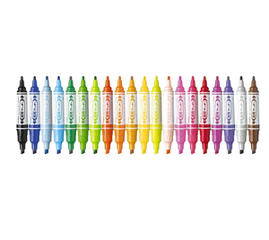 Marqueur à double pointe à base d'eau Zebra, fabriqué au Japon, rechargeable, pointe large et fine, pour le bureau, l'école et les travaux artistiques. - Product Image 5