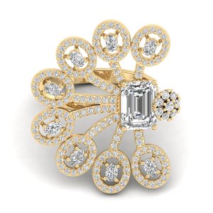 Bagues de fiançailles REYES, nouveau design, or massif 14 carats, diamants HPHT CVD cultivés en laboratoire, prix de gros, bijoux fins, cadeau pour elle - Product Image 1