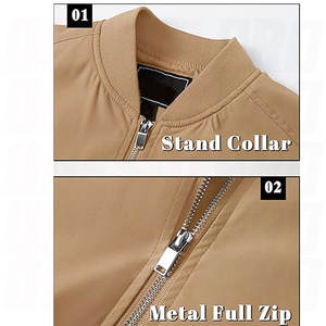 Blousons Bomber Col Baseball OEM Importés pour Hommes – Tenue de Vol en Polyester avec Impression Personnalisée, Broderie et Marquage de Luxe sur Mesure - Product Image 5