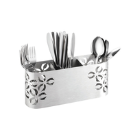 Tempat Sendok Stainless Steel Tempat Peralatan Dapur Tempat Sendok Stainless Steel Untuk Penyimpanan Peralatan Makan Dapur