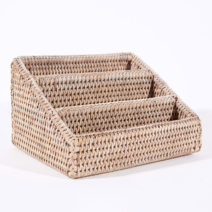 Organizador de escritorio de oficina, cestas de mimbre para archivos, soporte para revistas y artículos de papelería, precio más bajo - Product Image 4