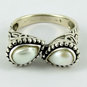Conception riche de perles en forme de poire, bagues en argent Sterling 925, vente en gros de bijoux uniques - Product Image 2