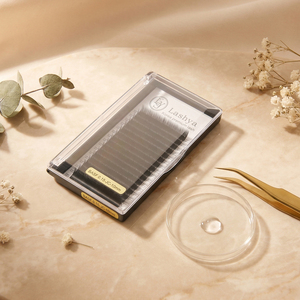 [Lashya] Extensiones de Pestañas PBT Planas y Elípticas, Aspecto Oscuro y Sensación Ligera, Pestañas Individuales de Visón Sintético al por Mayor - Product Image 6