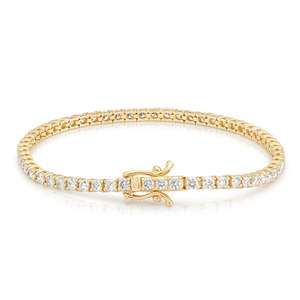 Wholesale 3.30CT Round Lab Grown Diamond Tennis <b>Bracelet</b> 18K Yellow Gold Custom Fine Jewelry Manufacturer - Product Image 3