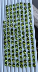 Peridoto natural facetado de corte ovalado. Peridoto de corte ovalado para la fabricación de joyas, peridoto ovalado de 6x8MM. - Product Image 4