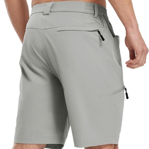 Custom logo Mens Workout Athletic Cargo Shorts Front Logo Spandex/Polyester Canvas Fabric Quick Dry Mid Waist Drawstring Closure - Product Image 4