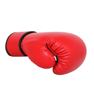 Gants de boxe rouges en PU avec fermeture à lacets, respirants, ignifuges, anti-humidité, équipement d'entraînement pour adultes unisexe - Product Image 2