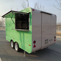 Camion de restauration sur mesure sur le thème du matcha, kiosque à boissons, camion de thé boba remorquable, boutique mobile pour glaces, desserts et sorbets