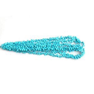 Perles de poire lisses en turquoise Sleeping Beauty Arizona 4x6-5x7mm, brin de pierres précieuses naturelles de 8 pouces pour la fabrication de bijoux en gros - Product Image 3