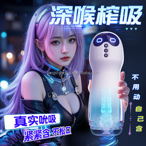 3D realistico Silicone elettrico maschio masturbatore 10-velocità vibrazione 5-frequenza di aspirazione gola profonda tasca Design manuale - Product Image 5