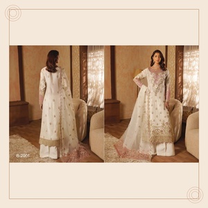 Conjunto de Salwar Kameez de Seda Cruda para Mujer BEKHUDI VOl-2, Vestido Tradicional Indio Pakistaní Bordado con Dupatta, para Fiestas y Diwali, Sin Arrugas - Product Image 3
