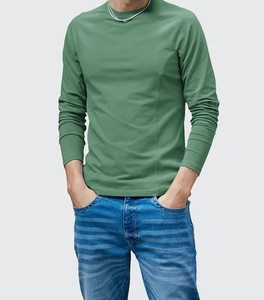 T-shirt à manches longues tendance pour hommes, fabriqué avec les meilleurs matériaux, prix d'usine bas, faible MOQ, t-shirts pour hommes, col rond, vêtements décontractés - Product Image 3