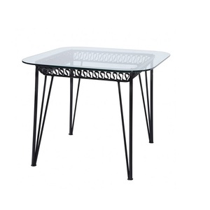 Functional Metal Coffee <b>Table</b> With Glass <b>Top</b> Practical Design Strong Frame Ideal For Daily Living Room Use - Product Image 3