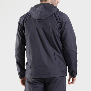 Latest 2025 Winter Hooded Windbreaker <b>Jacket</b> OEM High Quality Waterproof Polyester Quarter-Zip Front Logo Streetwear Print - Product Image 4