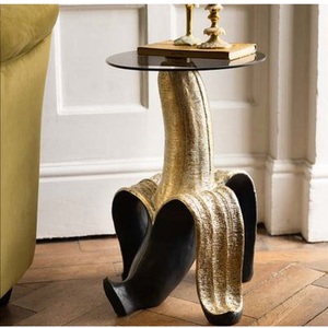 โต๊ะกาแฟทรงกลม ดีไซน์เรียบหรู โต๊ะข้างโลหะ คุณภาพแบบโบราณ ขนาดสั่งทำได้ โต๊ะข้างอะลูมิเนียมสำหรับงานทองเหลือง - Product Image 5