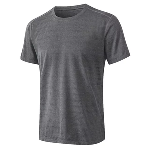 Camiseta de Algodón Bordada de Alta Calidad de Marca al por Mayor, Cómoda, Transpirable, Cuello Redondo, Manga Corta, para Hombre y Mujer - Product Image 3
