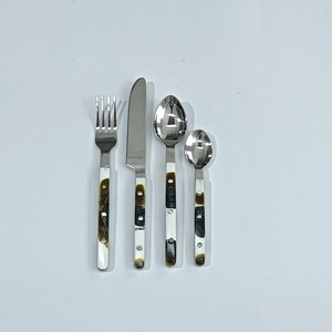 Ensemble de couverts en acier inoxydable au design élégant avec manche en résine, ensemble de couverts en résine, ensemble de couverts en acier, ensemble de couverts en résine - Product Image 2