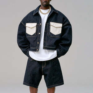 ชุดสูทยีนส์แบบกระดุม ระบายอากาศได้ดี สไตล์สตรีทแวร์ สองชิ้น กางเกงทรงตรง แจ็คเก็ตผ้าดิบญี่ปุ่น ผลิตตามสั่ง - Product Image 6