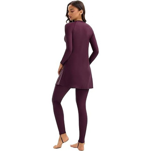 Burkini à manches longues et coupe haute pour filles et femmes, maillot de bain islamique modeste avec hijab, couvrance intégrale, séchage rapide et respirant - Product Image 6