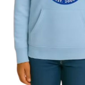 Sweat à capuche brodé bleu clair pour homme, pull décontracté à manches longues, streetwear quotidien, vêtement confortable pour un style de vie actif - Product Image 4
