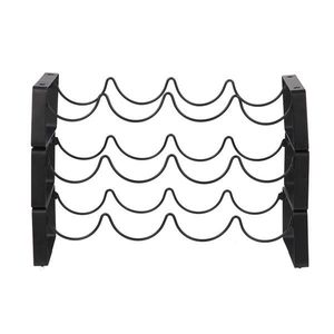 Portabottiglie in Metallo a 3 Ripiani Impilabile, Capacità 12 Bottiglie - Product Image 1