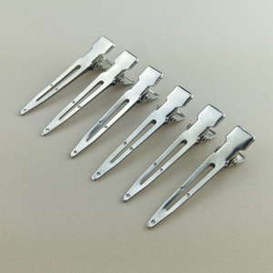 Pinces à cheveux métalliques à une seule griffe pour extensions capillaires, outils de coiffure professionnels pour salon - Product Image 2