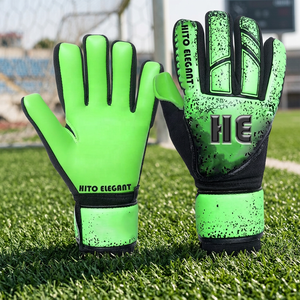 Gants de gardien de but verts de qualité supérieure, design unique, protection optimale, avec sangle en latex allemand de 4 mm, coupe négative - Product Image 3