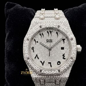 Reloj Mecánico de Lujo con Esqueleto, 41 mm, Diamantes, Esfera Árabe, Unisex, Acero Inoxidable, Cierre Oculto con Botón, Resistente al Agua 3 BAR - Product Image 3