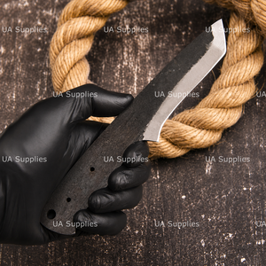 UA Supplies - Hoja de Cuchillo de Acero al Carbono de Grado Industrial, Grosor de 0.5 mm, Longitud Total de 8 Pulgadas, Punta Caída, Cuchillos de Camping, OEM, MOQ Bajo - Product Image 2