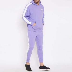 Survêtement à capuche pour homme, couleur unie, manches longues, coupe décontractée, avec poches latérales, vêtements d'automne, 100% polyester - Product Image 6
