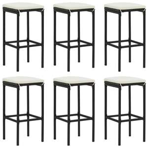 Conjunto de Bar para Jardín de 7 Piezas, Ratán PE Negro con Acero con Recubrimiento en Polvo, Duradero y Elegante - Product Image 3