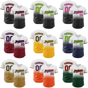 Maillots de sport de qualité supérieure, dégradés, broderie personnalisée, sublimation, col en V, maillots de baseball - Product Image 4