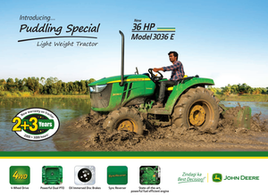 Tractor utilitario versátil JD 5036E de 35 HP y tracción en las cuatro ruedas, diseñado para tareas exigentes como la preparación de arrozales. - Product Image 6
