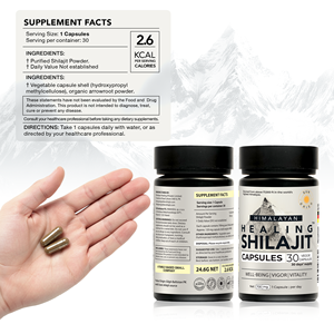 Shilajit 30 Capsules Résine Pure de l'Himalaya Qualité Or Fournisseur en Gros Marque Privée OEM Antioxydant Guérison Amélioration de l'Immunité - Product Image 2
