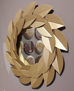 Customized size and shape mirror frame wood and mother of pearl work bedroom mirror frame for home decor accessories - Product Image 2