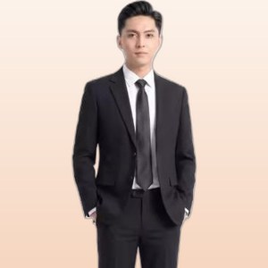 Costume d'affaires noir premium pour homme, résistant aux plis, élégant, ensemble blazer et pantalon pour bureau, deux pièces - Product Image 3