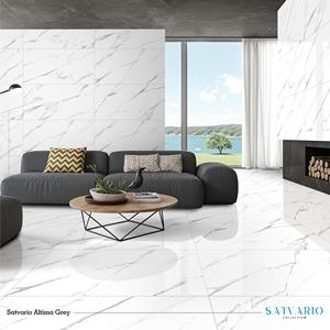 Carrelage en porcelaine polie 60x120 cm pour appartement, carrelage mural en porcelaine polie effet marbre pour salon - Product Image 4